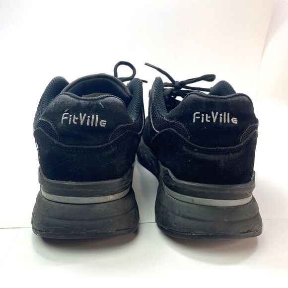 Fitville Marca Rebound Core Black Sneaker Shoes Size 10 XWide 11.5 Womens Lace - Picture 6 of 11